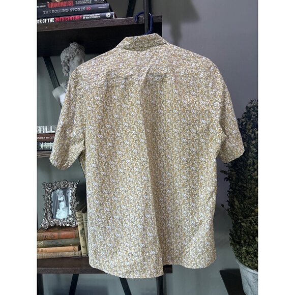 Nordstrom Westzeroone Brentley Short Sleeve Shirt Yellow Mens Size Large - Picture 3 of 6